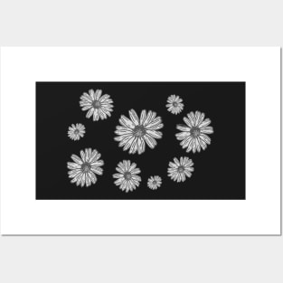 Floral Daisy Pattern - Pastel Posters and Art